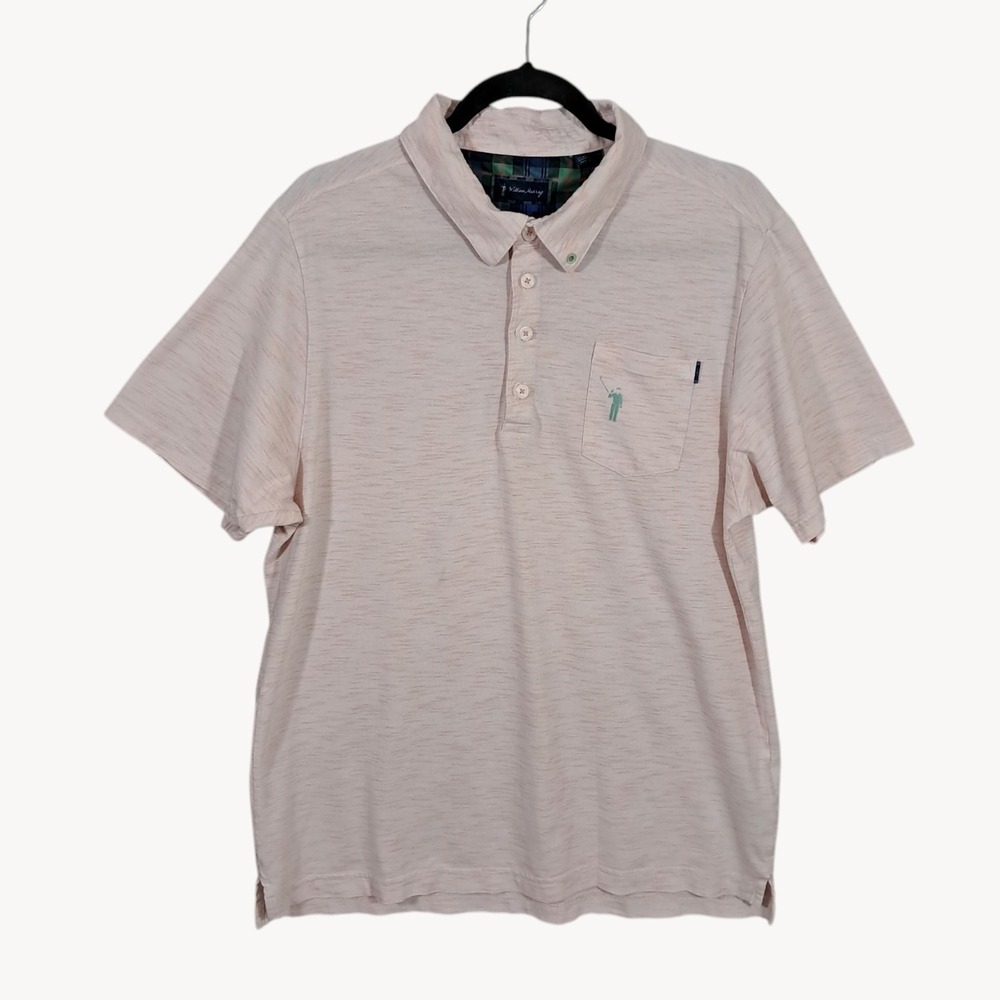 William Murray Golf Polo Shirt Mens Large PInk Heather Stretch Murray Chill